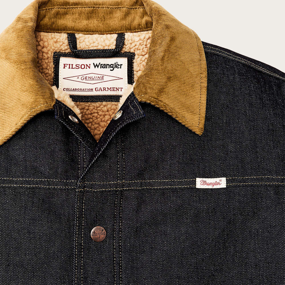 filson x wrangler denim work jacket indigo