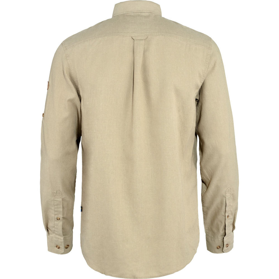 fjallraven oevik travel shirt long sleeve sand stone