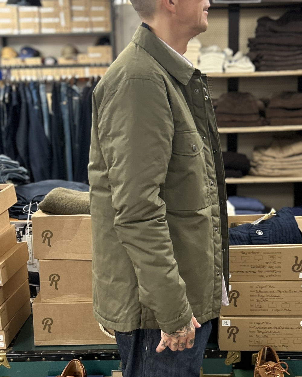 fjallraven ovik down shirt jacket laurel green