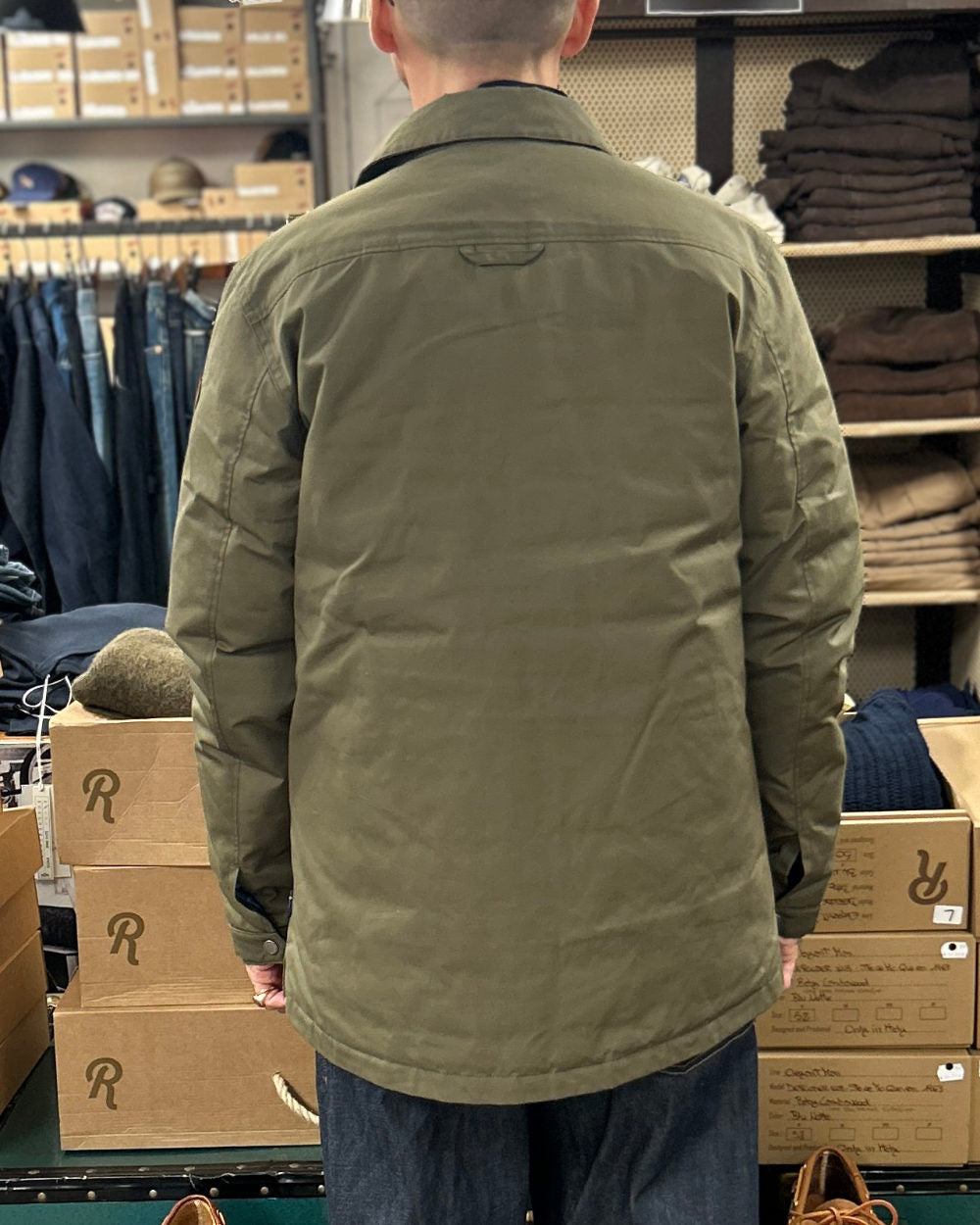 fjallraven ovik down shirt jacket laurel green