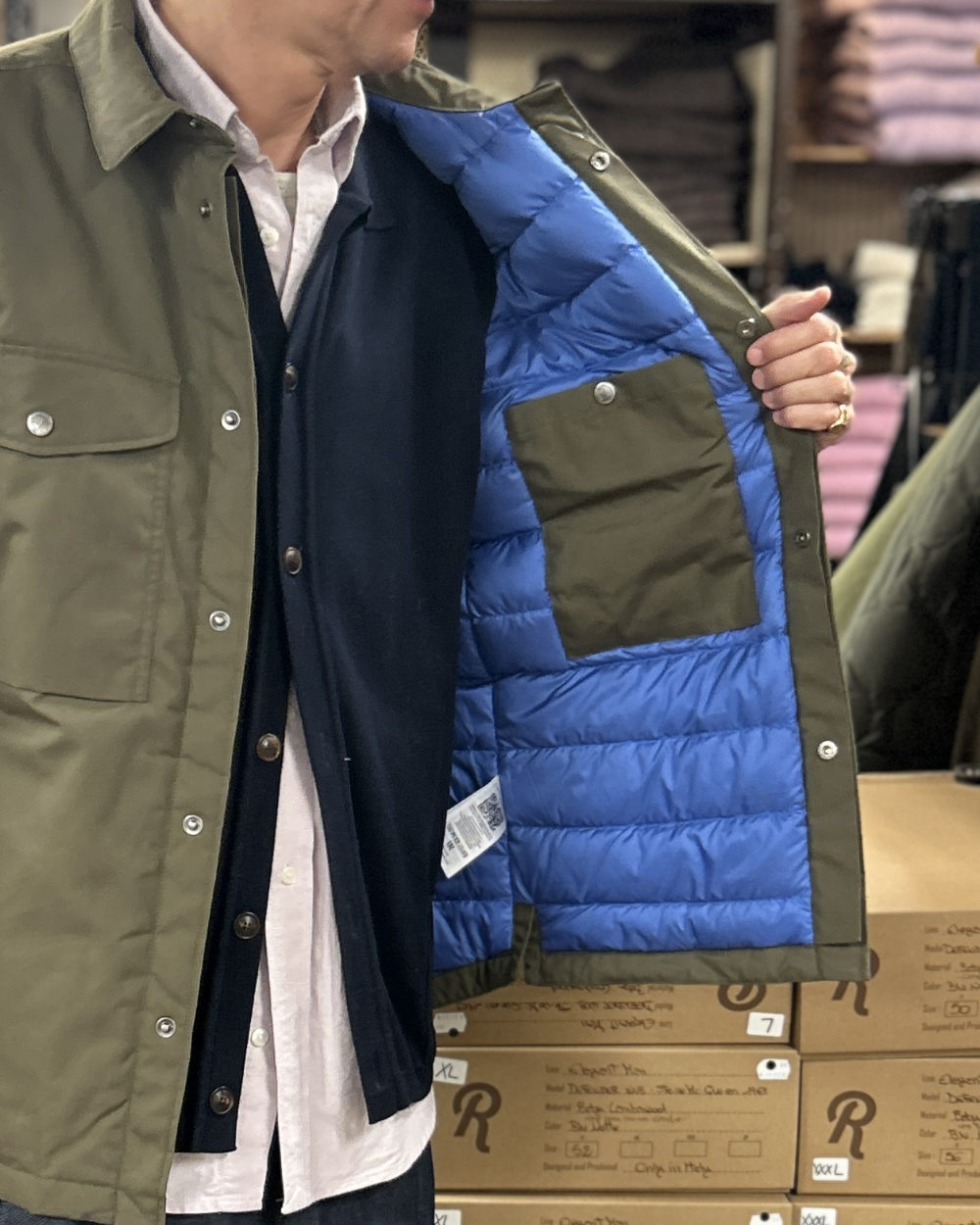 fjallraven ovik down shirt jacket laurel green