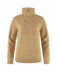 fjallraven ovik women half zip knit dune beige (LAST SIZE MEDIUM)