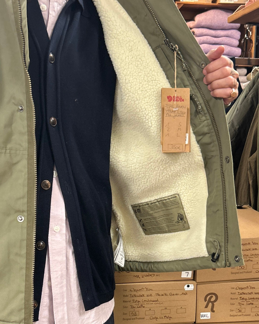 fjallraven vardag g1000 pile jacket green