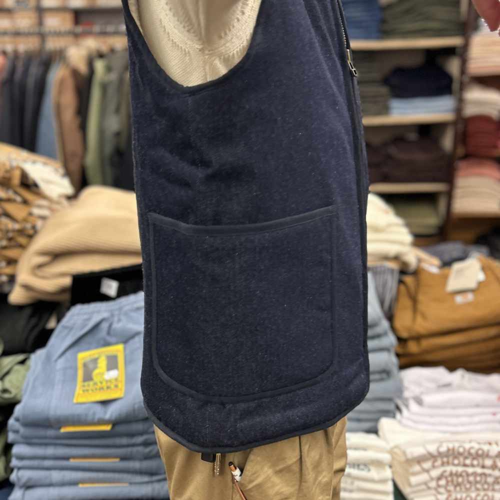fleurs de bagne le gilet discipline denim 13oz