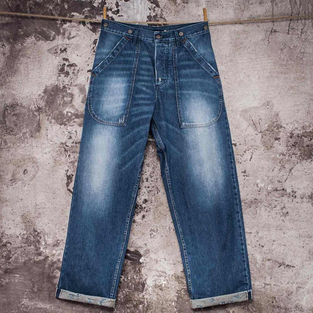 fleurs de bagne the denim cargo selvedge heavy used