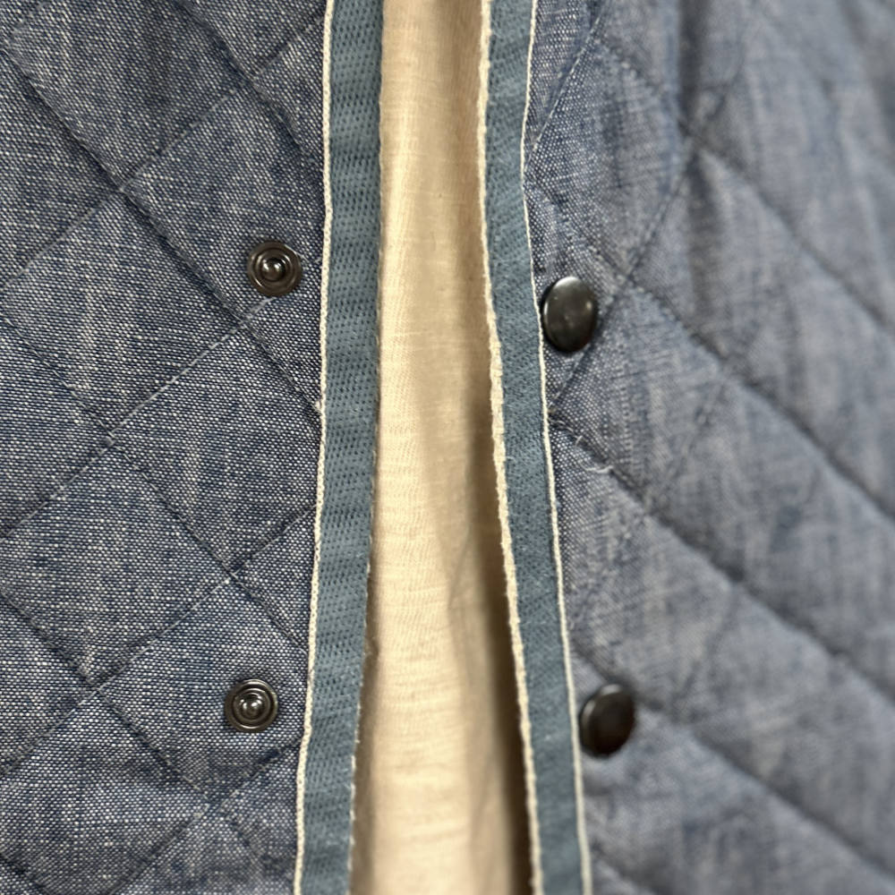 fleurs de bagne le gilet col officier matelasse