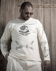 fleurs de bagne t-shirt long sleeve mariniere vieille ecole full printed bousilles naturel