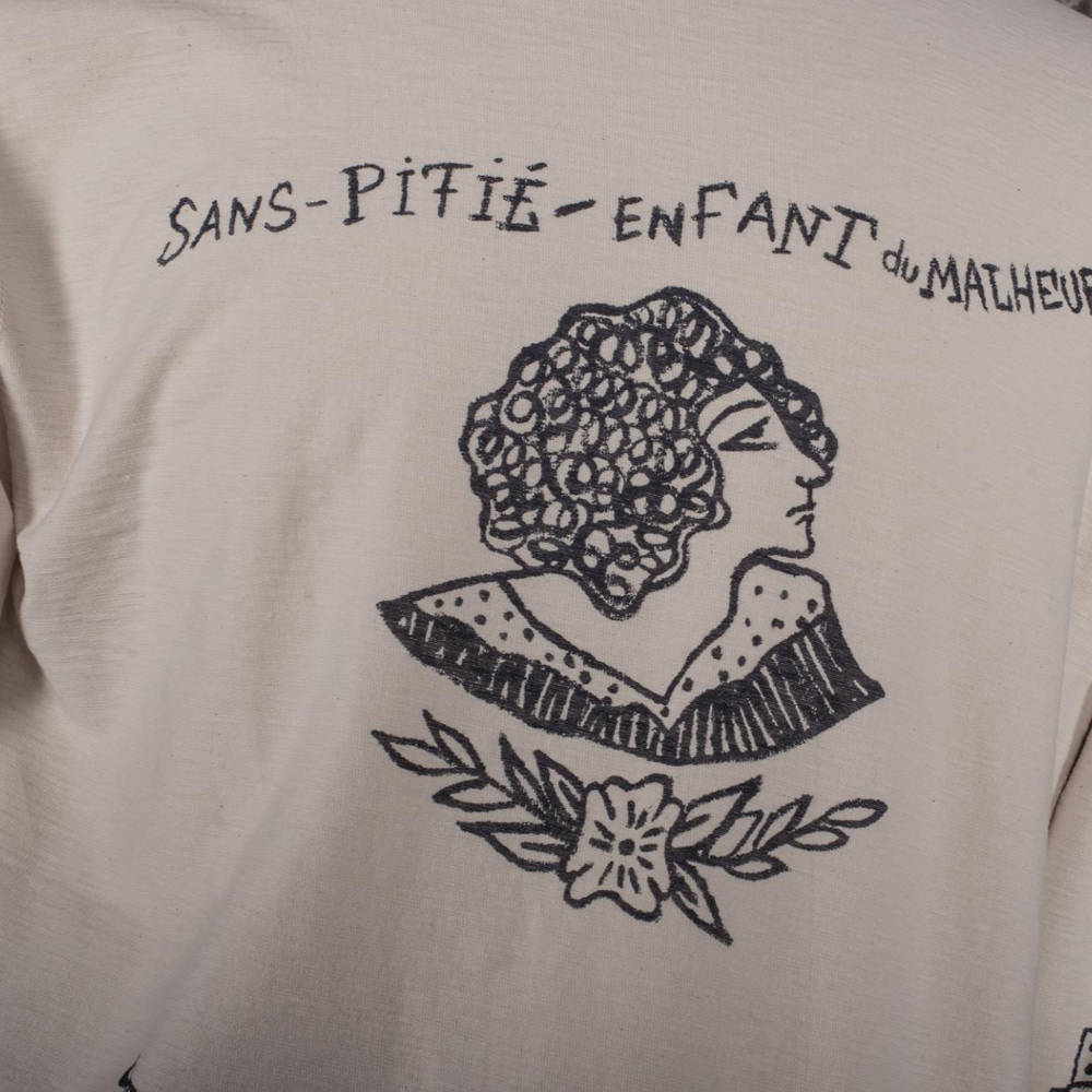 fleurs de bagne t-shirt long sleeve mariniere vieille ecole full printed bousilles naturel