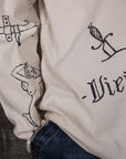 fleurs de bagne t-shirt long sleeve mariniere vieille ecole full printed bousilles naturel