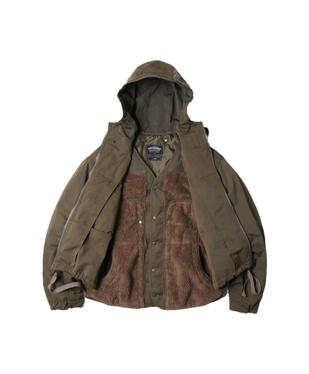 frizmworks smock hooded parka olive