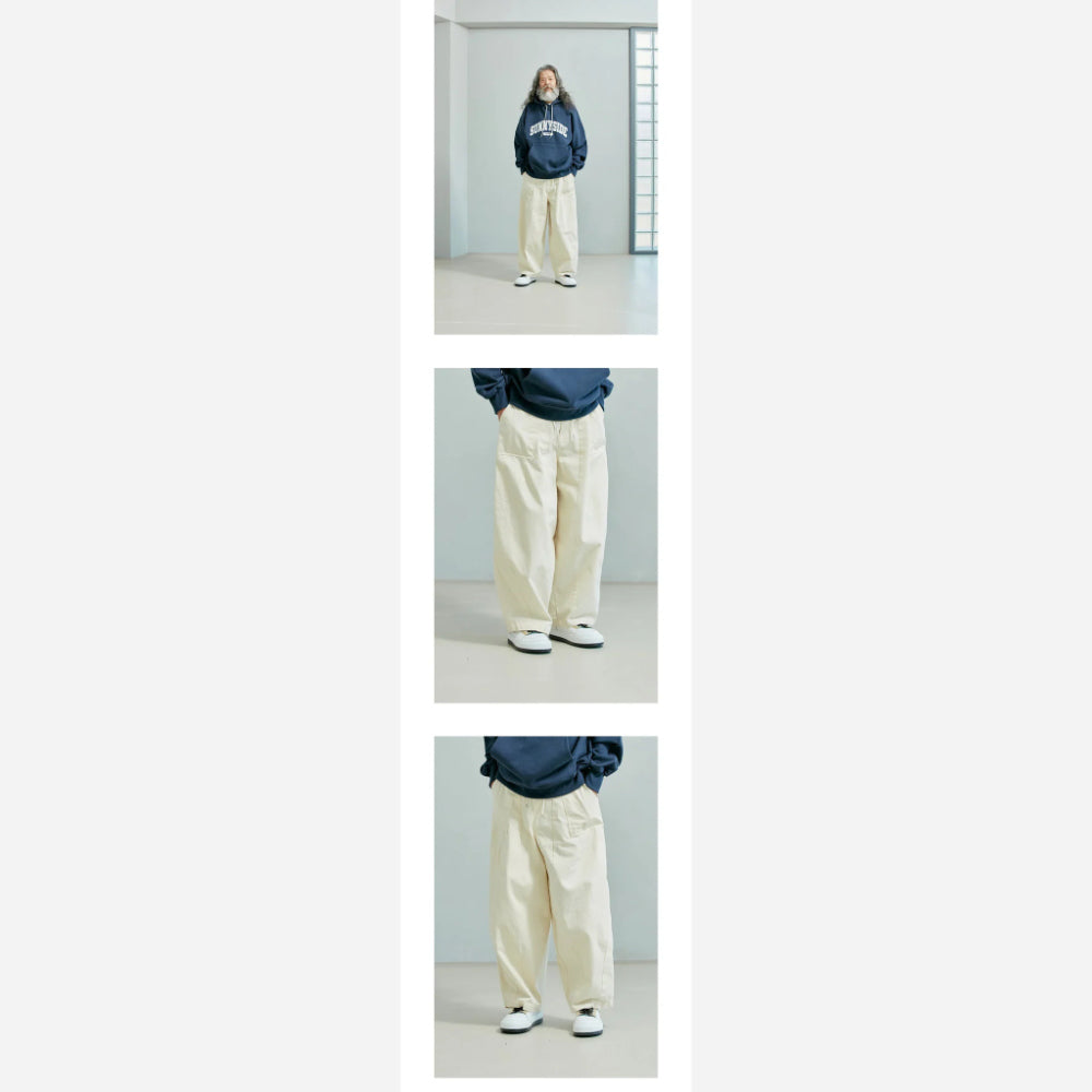 frizmworks twill balloon pants ivory