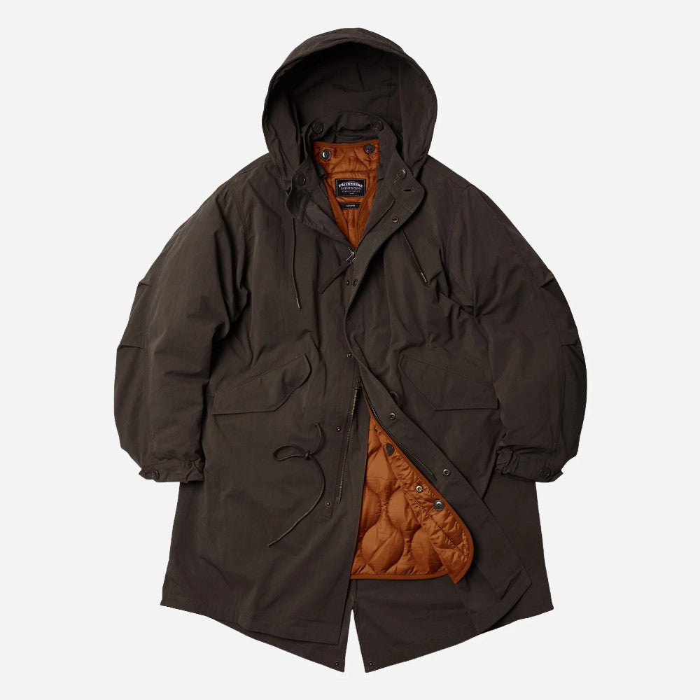 frizmworks vincent m1965 fishtail 2 in 1 parka brown