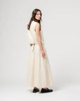 girls of dust meadow skirt cotton linen wheat