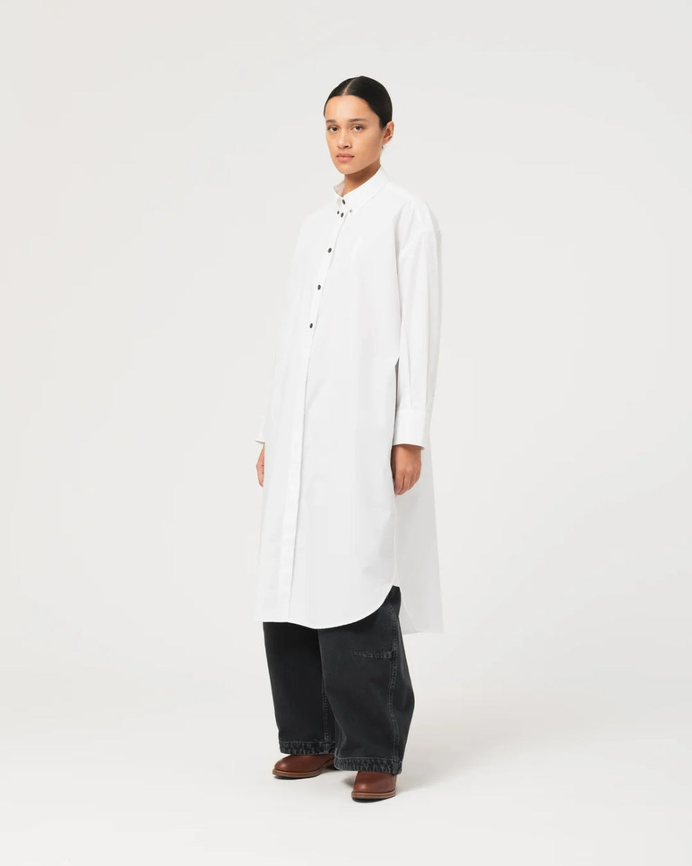 girls of dust imperial shirt peach poplin white