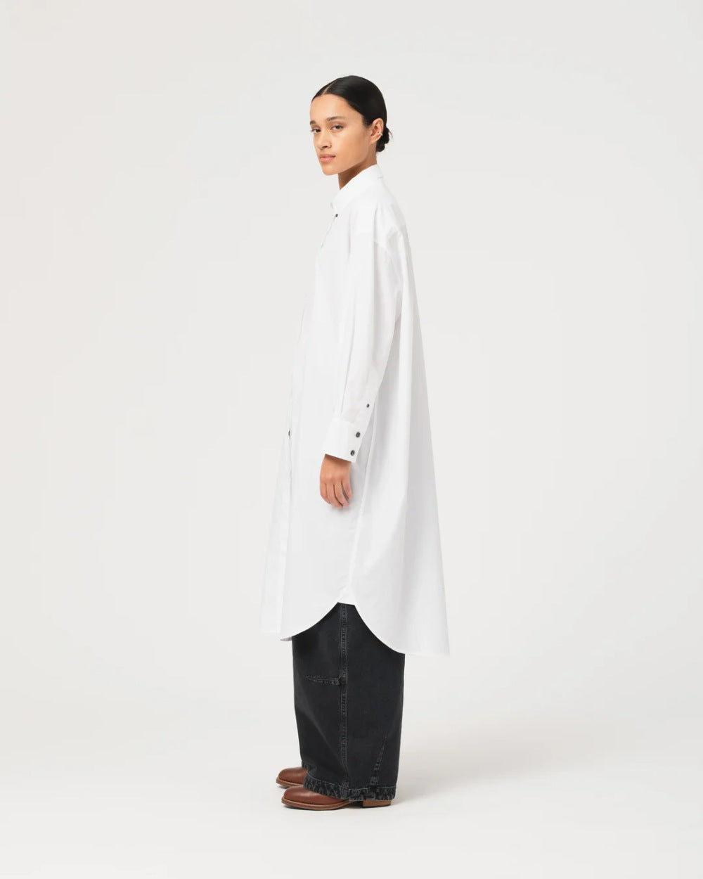 girls of dust imperial shirt peach poplin white