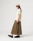 girls of dust meadow skirt cotton linen canteen green