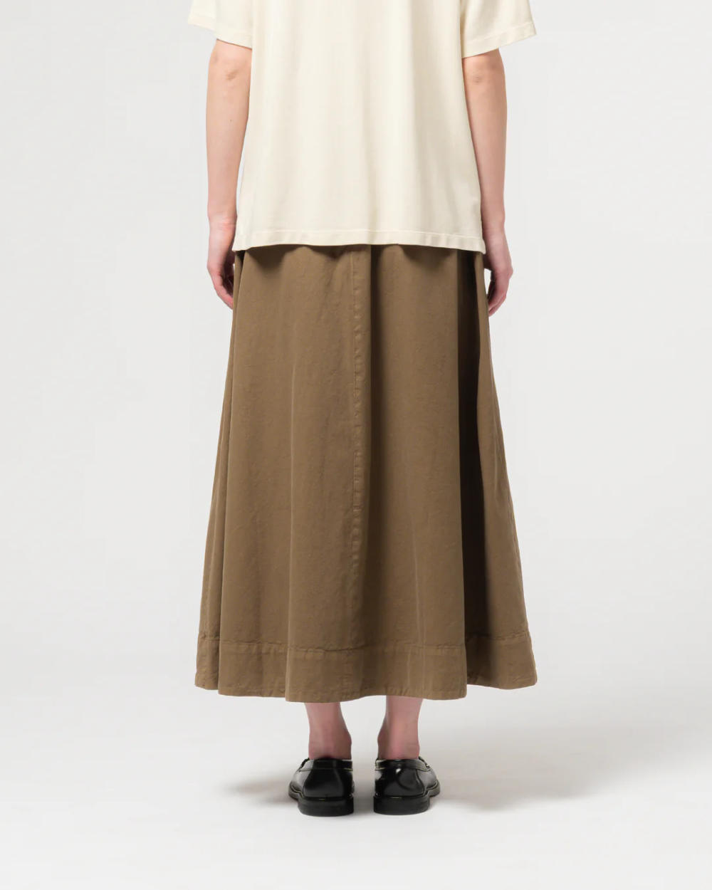 girls of dust meadow skirt cotton linen canteen green