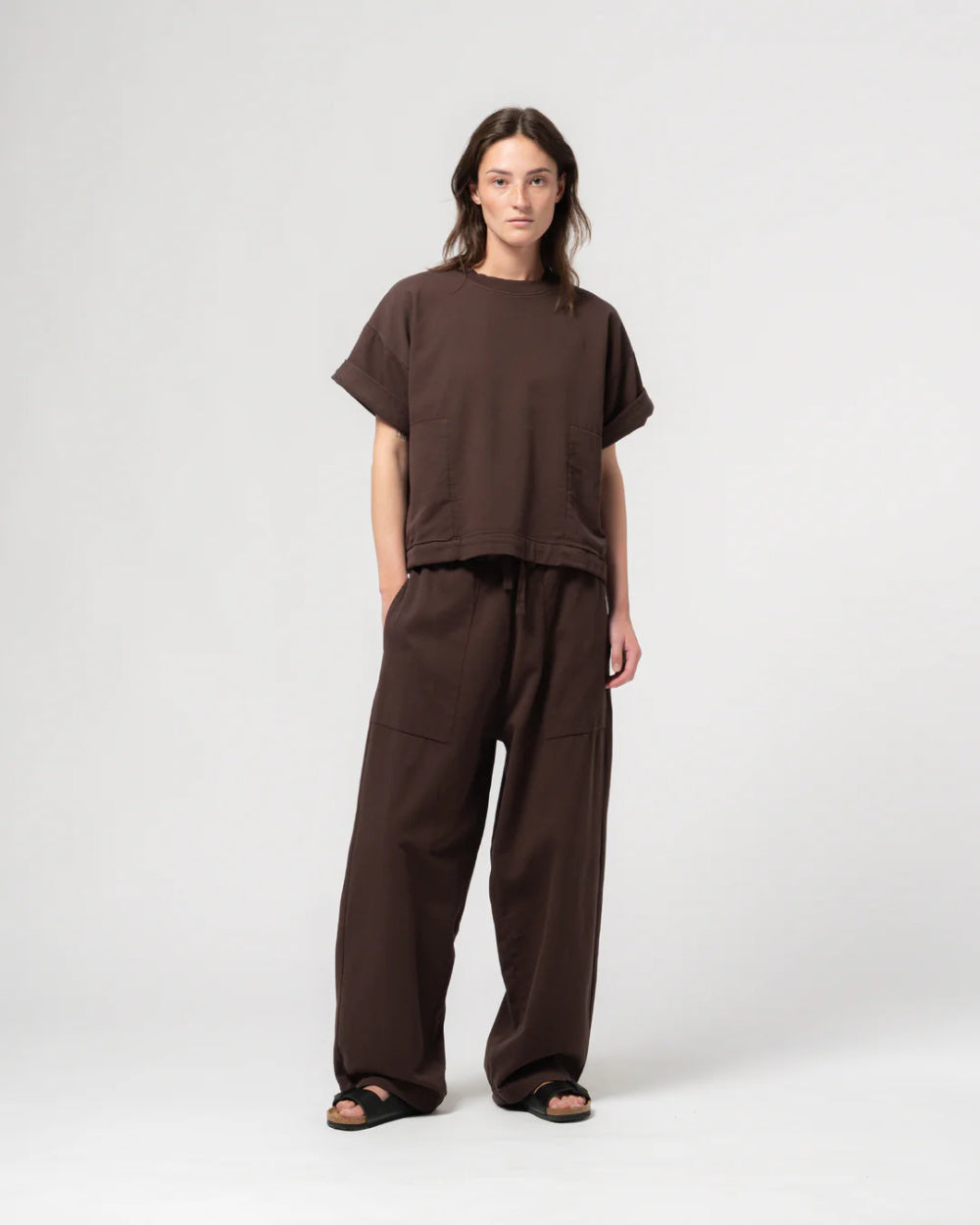 girls of dust physical t-shirt t twill jersey coffee brown