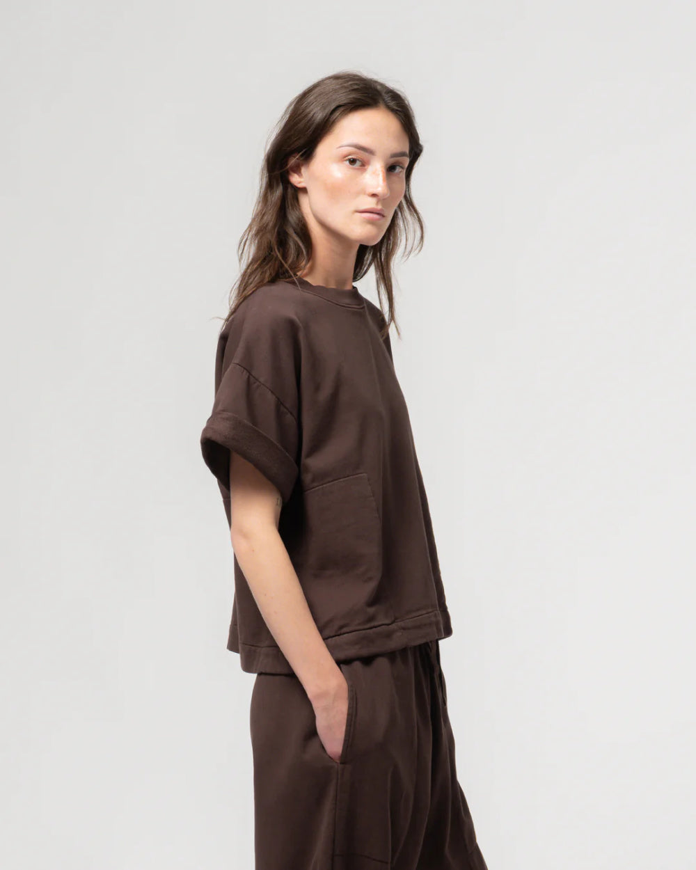 girls of dust physical t-shirt t twill jersey coffee brown