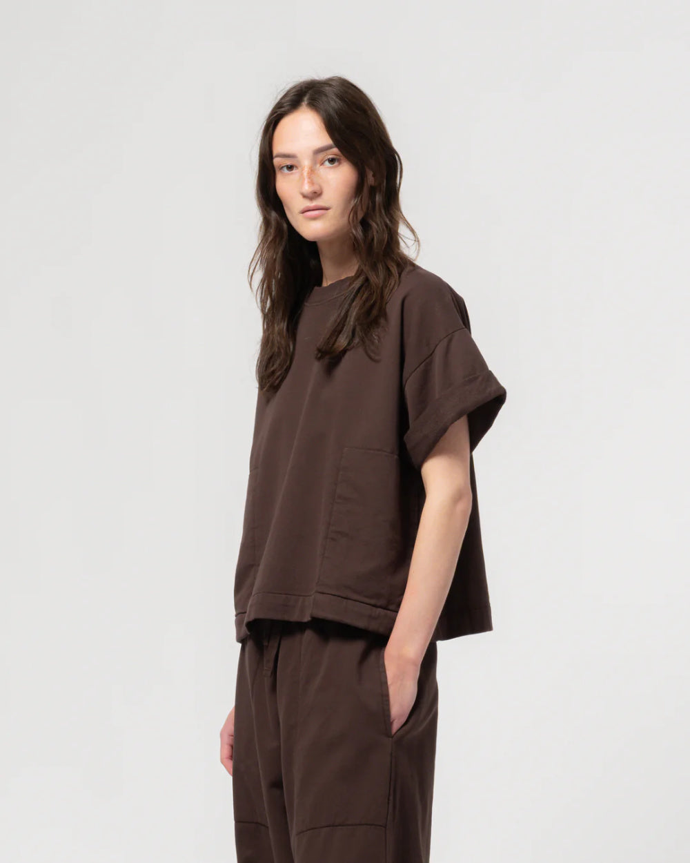 girls of dust physical t-shirt t twill jersey coffee brown