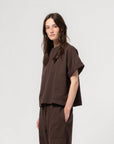 girls of dust physical t-shirt t twill jersey coffee brown