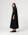 girls of dust shirt dress light popeline black