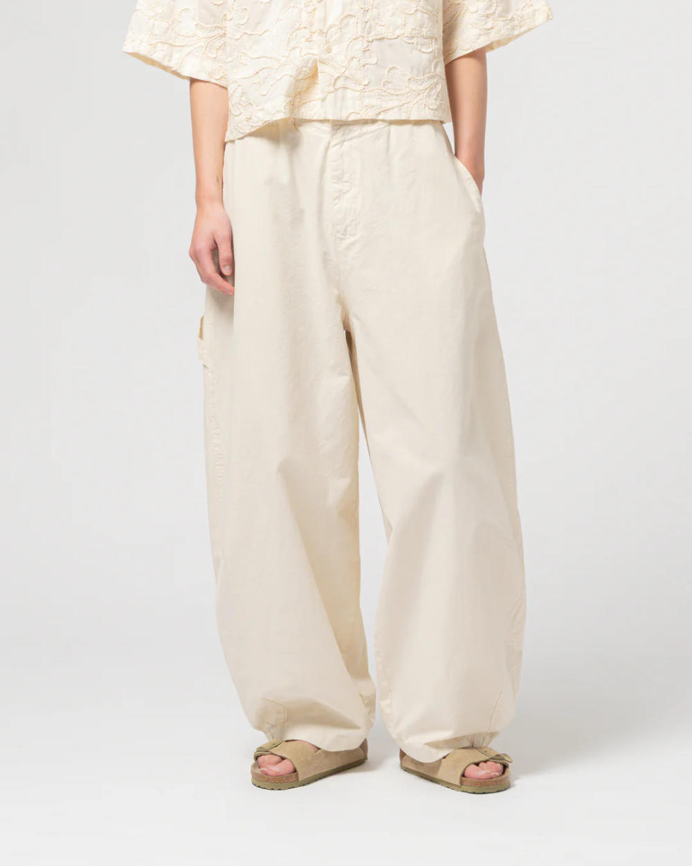 girls of dust sultan pants cotton linen wheat