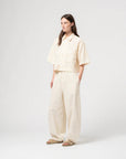 girls of dust sultan pants cotton linen wheat
