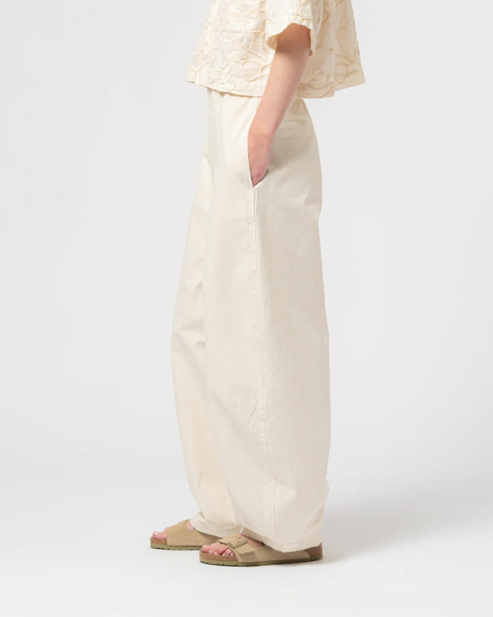 girls of dust sultan pants cotton linen wheat