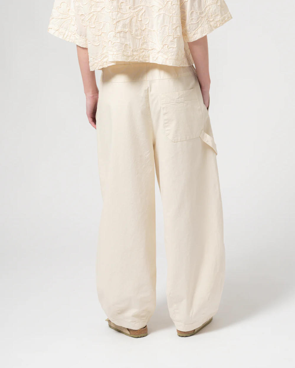 girls of dust sultan pants cotton linen wheat
