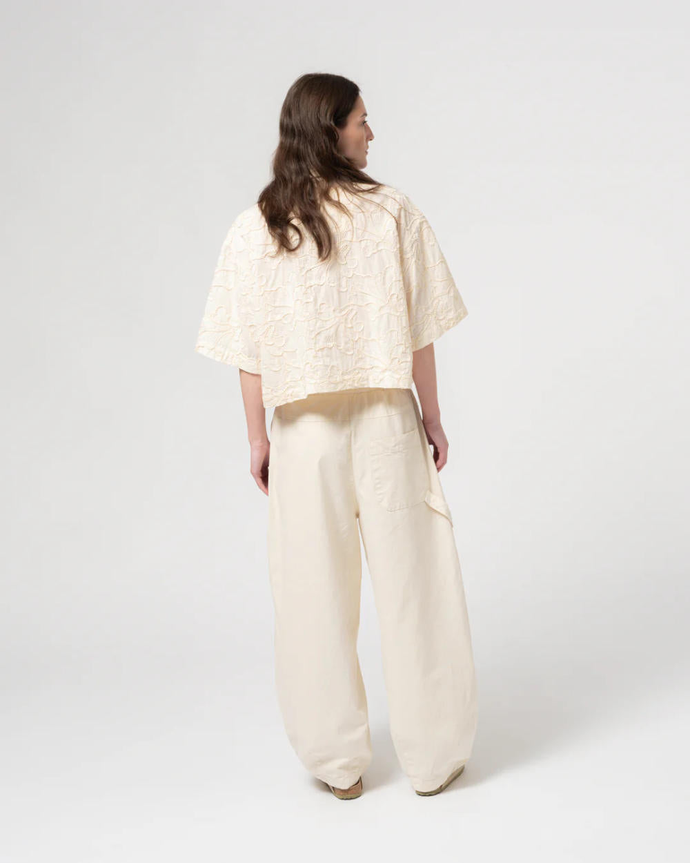 girls of dust sultan pants cotton linen wheat