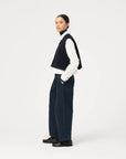girls of dust vee vest pachuca wool navy