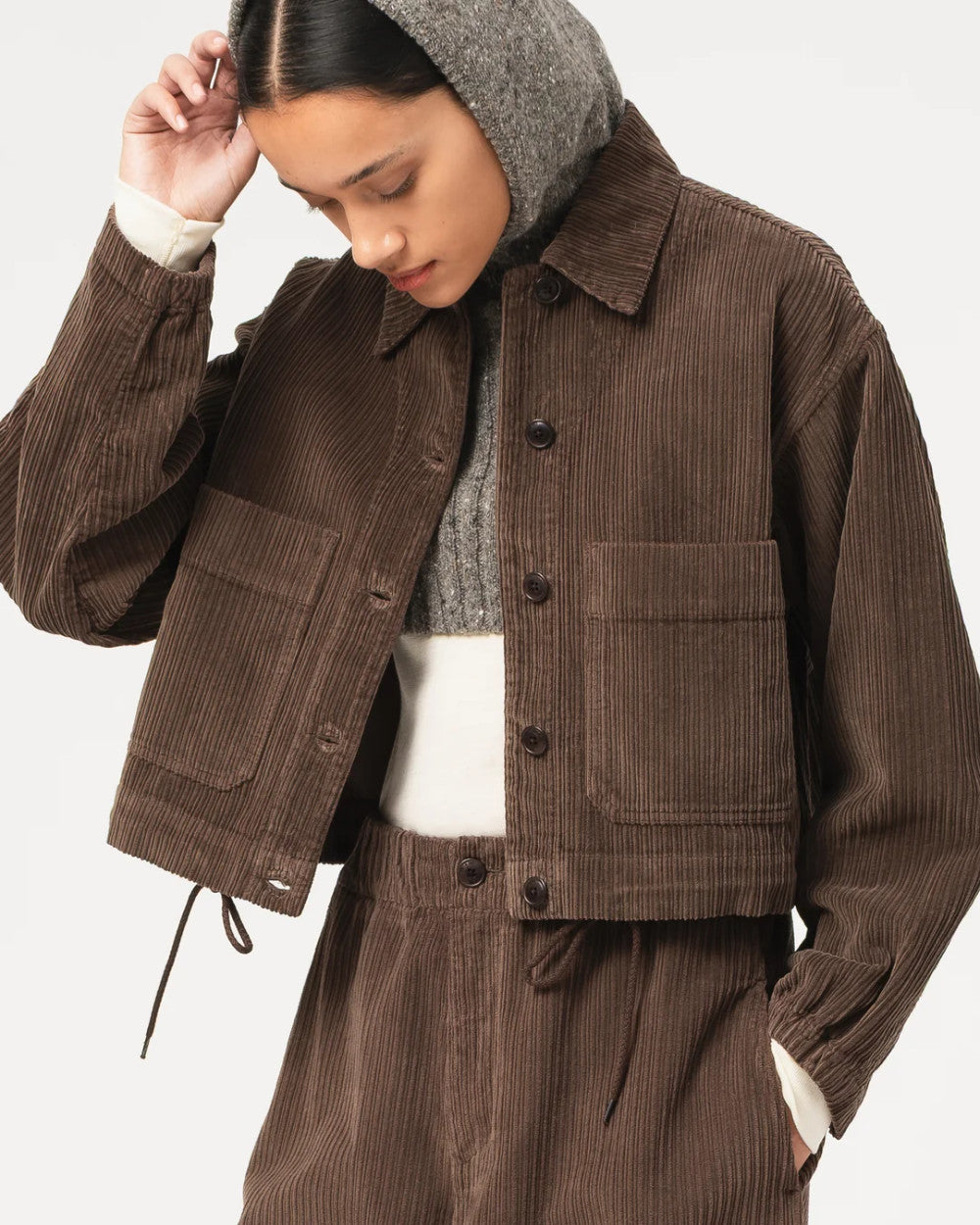 girls of dust woopsy jacket dream cord sepia