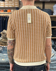 grp neo polo short sleeve ecru orange tabacco