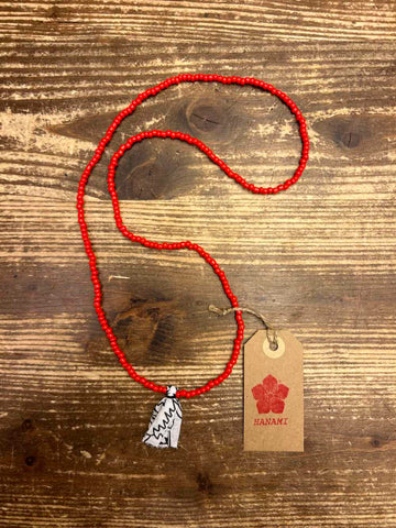 hanami necklace red white