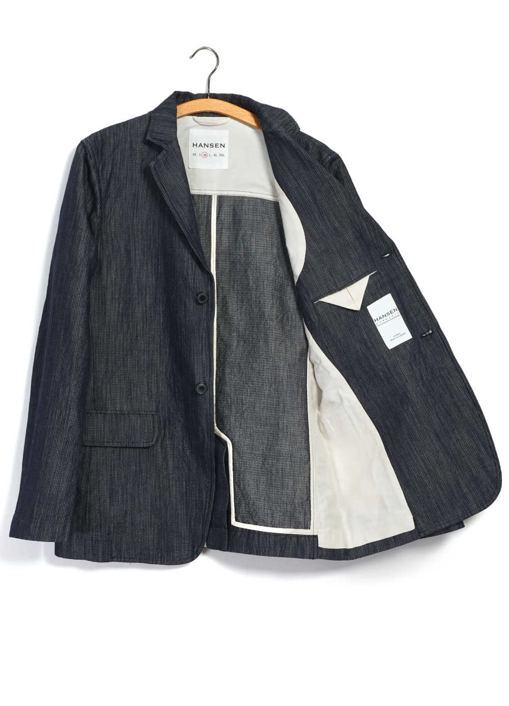 hansen charlie easy two button blazer navy dobby – www.sublime.bz
