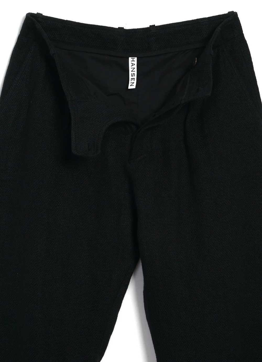 hansen bobby wide pleated trousers black gauze