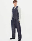hansen daniel classic waistcoat navy dobby