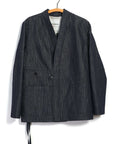 hansen folke eastern style jacket navy dobby