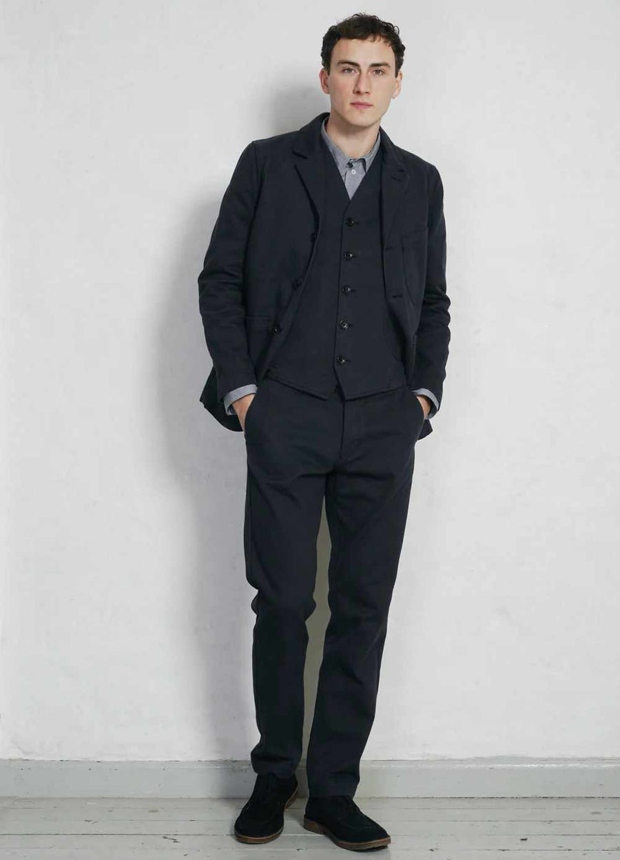 hansen fred regular cut work trousers dark navy