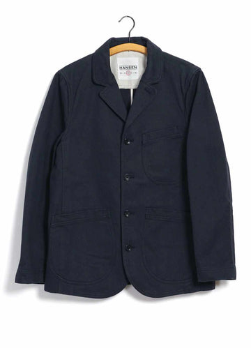 hansen josef 5 button workwear blazer dark navy