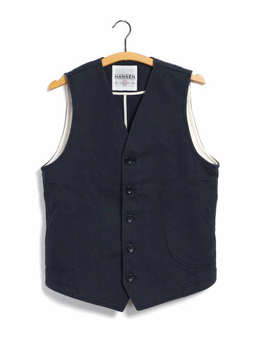 hansen knud workwear waistcoat dark navy