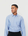 hansen raymond loose cut shirt blue stripes