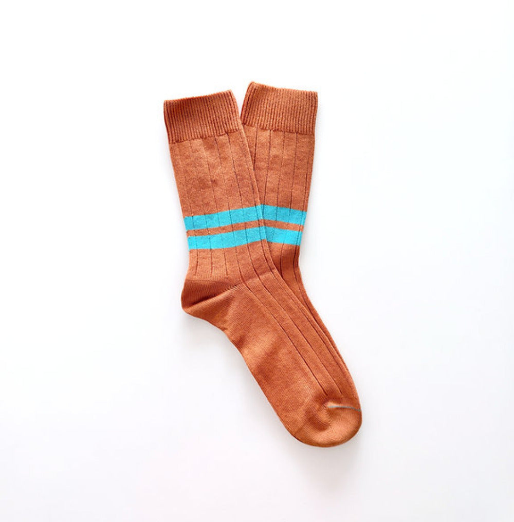 heritage 9.1 vintage 1960 socks new caramel double azure stripes
