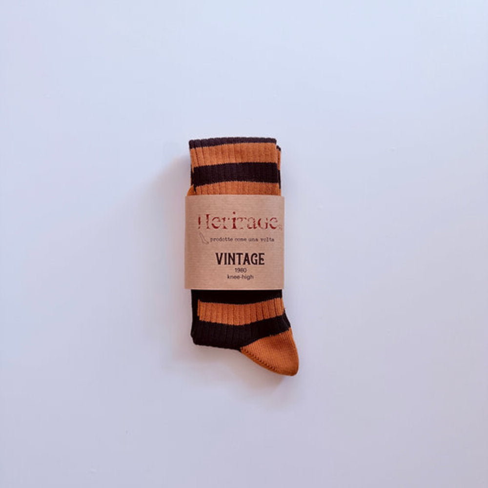 heritage 9.1 vintage 1980 long socks new black camel
