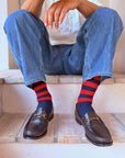 heritage 9.1 vintage 1980 long socks new navy red