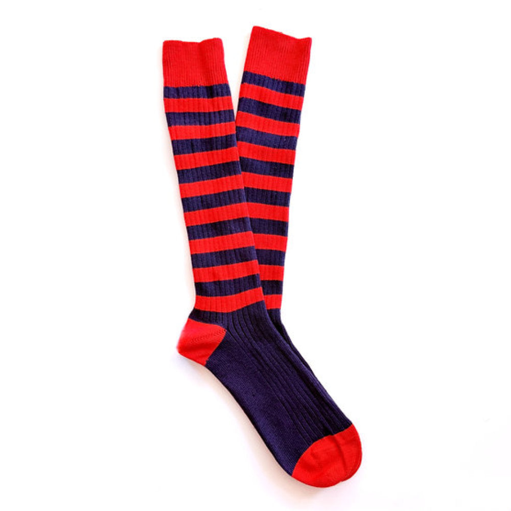 heritage 9.1 vintage 1980 long socks new navy red