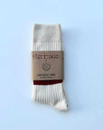 heritage 9.1 vintage 1980 socks natural double bordeaux stripes