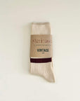 heritage 9.1 vintage 1980 socks new butter bordeaux and mustard stripes