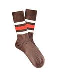 heritage 9.1 vintage 1980 socks new cocao natural and lobster stripes